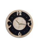 METSY Metal Laser Cut Numerical Analogue Art Hanging Clock Black & White for Home and Office | Metal Wall Art | Decor Items (Round Stylish Latest Wall Clock)