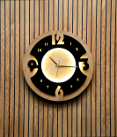 METSY Metal Laser Cut Numerical Analogue Art Hanging Clock Black & White for Home and Office | Metal Wall Art | Decor Items (Round Stylish Latest Wall Clock)