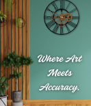 METSY Designer Gear Wall Clock Metal Wall Art Clock Decor for Living Room | Metal Art | Wall Hangings for Home Decoration| 44.5x44.5cm | Precise Laser Cutting & Black Powder Coated