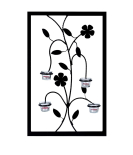 METSY Multi Colour Iron Handcraft Candle Tealight Holder Wall Hanging Leaf Frame