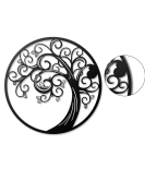 METSYMagical Tree Wall Art/Metal Sheet 1.2mm/Laser Cut/Powder Coated/Black/Dia. 56cm