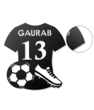 METSY Soccer Jersey Laser CutPowder Coated Black Round Neck t-Shirts Solid Round Neck Half Sleeve Mens