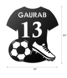 METSY Soccer Jersey Laser CutPowder Coated Black Round Neck t-Shirts Solid Round Neck Half Sleeve Mens