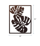 METSYLaser Cut Monstera Leaves(795x615) mmBrownSuitable for Living, Bedroom, Dining Room, Hallway