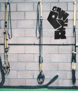 METSYPower Fist Metal Art for Home &amp; Gym Decor Laser CutPowder Coated (410x290mm)