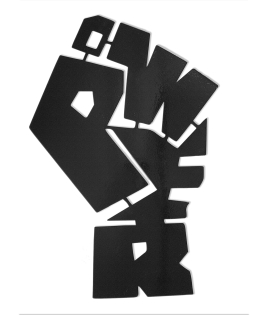 METSYPower Fist Metal Art for Home &amp; Gym Decor Laser CutPowder Coated (410x290mm)