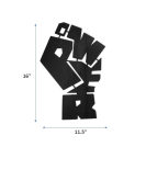 METSYPower Fist Metal Art for Home & Gym Decor Laser CutPowder Coated (410x290mm)