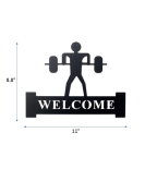 METSYWelcome Sign for Gyms, Offices(281x220mm) Black Powder Coated
