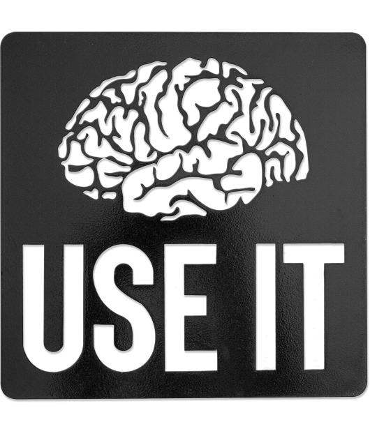 METSYUSE IT Sign for Offices, School, Study Room/(240x240mm)/ Laser Cut/Thickness 1.2mm/Black Powder Coated