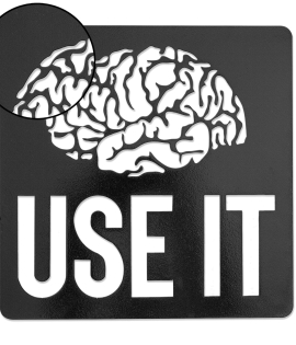 METSYUSE IT Sign for Offices, School, Study Room/(240x240mm)/ Laser Cut/Thickness 1.2mm/Black Powder Coated