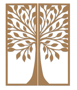 METSYTree in Set of 2(63.5x81cm) &amp; Precise Laser Cut (1.2mm) &amp; Golden Powder Coat with Lacker