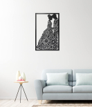METSYWall Decor Couple Hanging,(59x38cm),Made of 1.2mm Metal Sheet, Crafted with Laser Cutting, Black Powder Coated, For Living room, Kid's Room, Bedroom, Hallway
