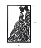 METSYWall Decor Couple Hanging,(59x38cm),Made of 1.2mm Metal Sheet, Crafted with Laser Cutting, Black Powder Coated, For Living room, Kid's Room, Bedroom, Hallway
