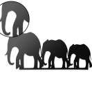 METSYHome Decor Elephant Herd Metal Art,(59x25 cm),Made of 1.2mm Metal Sheet, Crafted with Laser Cutting, Black Powder Coated, For Living room, Kid's Room, Bedroom, Hallway