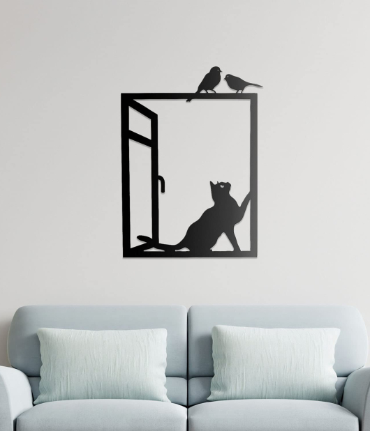 METSY METSYLaser Cut Mischievous Cat