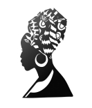METSYWall Decor African Queen, Made of 1.2mm Metal Sheet, Crafted with Laser Cutting, Black Powder Coated, For Music Lovers(Size: 51x35.5cm)