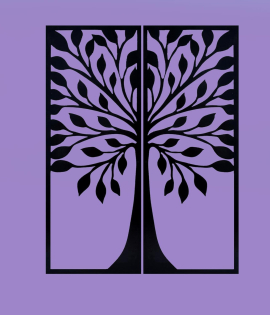 METSY Metal Tree Wall Art Black 80x62 cm for Home/Bedroom/Office/Hallways etc | Metal Wall Art | Wall Decor Items With Natural Theam