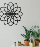 METSYMetal flower rings Wall Art(Diameter 42cm)/Décor for Corridor/Wall Decoration/Offices/Hallway, Made of Metal, Finely Crafted with Laser Cutting, Powder Coated