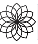 METSYMetal flower rings Wall Art(Diameter 42cm)/Décor for Corridor/Wall Decoration/Offices/Hallway, Made of Metal, Finely Crafted with Laser Cutting, Powder Coated