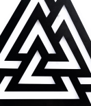 METSY Valknut Metal Wall Art | Wall Hanging Decorative Items | Metal Wall Decor | Finely Crafted with Laser Cutting | Powder Coated