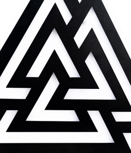 METSY Valknut Metal Wall Art | Wall Hanging Decorative Items | Metal Wall Decor | Finely Crafted with Laser Cutting | Powder Coated