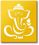 METSY Laser Cut Shri Ganesh Backlit Wall Light Wall Art (23.6 inch X 27.5 inch, Yellow)