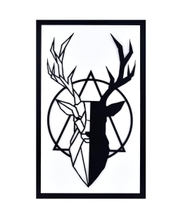 METSY Stunning Wall Decor, Graphical Dear Face Art Black Powder Coated Finish - Perfect for Living Room, Kid's Room, Bedroom, Hallway | Metal Wall Art | Wall Decor Items