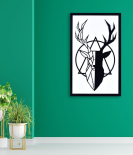 METSY Stunning Wall Decor, Graphical Dear Face Art Black Powder Coated Finish - Perfect for Living Room, Kid's Room, Bedroom, Hallway | Metal Wall Art | Wall Decor Items