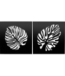 METSY Leaf Metal Wall Art Decor | Wall Hanging of Monstera Leaves | Made of 1.2mm Metal Sheet | Crafted with Laser Cutting | Black Powder Coated | Leaves Wall Decor | Set of 2