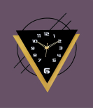 METSY Metal Laser Cut Numerical Analogue Art Wall Hanging Clock Black & White for Home and Office | Metal Art | Decor Items (Numerical Analogue Triangle Wall Clock)