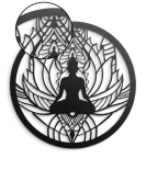 METSY Buddha Metal Wall Art | Buddha Metal Wall Hanging| Diameter 41.5cm | Finely Crafted with Laser Cutting