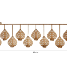 METSY Stylish Metal Cutting Edge Candle Light Holder Leaf in Rectangular Shape | Metal Art | Home Decor Items (Golden Rectangular)