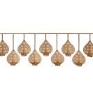 METSY Stylish Metal Cutting Edge Candle Light Holder Leaf in Rectangular Shape | Metal Art | Home Decor Items (Golden Rectangular)