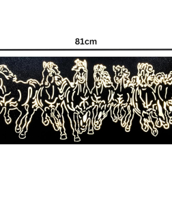 METSY Home Decor Seven Running Horses Metal Wall Art | Wall Hanging Wall Decor for Home | Seven Running Horses Frames for Wall Modern Art |