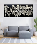 METSY Home Decor Seven Running Horses Metal Wall Art | Wall Hanging Wall Decor for Home | Seven Running Horses Frames for Wall Modern Art |