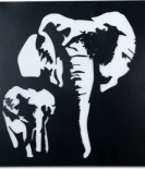 METSY wall decoration for homes (18 inch X 18 inch, Black)