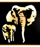 METSY wall decoration for homes (18 inch X 18 inch, Black)