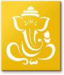 METSY Laser Cut Shri Ganesh Backlit Wall Light Wall Art (23.6 inch X 27.5 inch, Yellow)