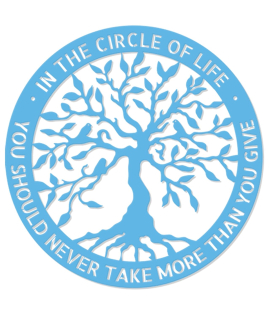 METSY Circle of Life | Metal Wall Art Decor | Wall Hangings for Home Decoration | Bedroom | Living Room | Office | Study Room | Size - 23 inch X 23 inch | Glossy Blue