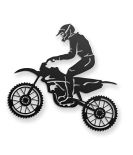METSY Wall Decor(Dirt Bike Rider) Metal Art, Made of 1.2mm Metal Sheet, Crafted with Laser Cutting,(PREMIUM FINISH),Scratch Resistant, Rust Resistant (Size: 45x43cm), Gorgeous looking