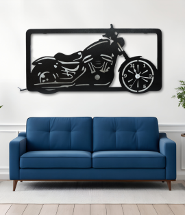 METSY Bike Metal Art | Bike Lover Gifts | Metal Bike Wall Decor | Bike Metal Wall Art | Wall Hangings for Home Decoration | (216 m X 420 m, Black)