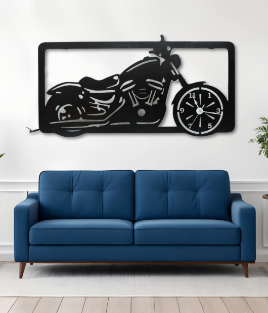 METSY Bike Metal Art | Bike Lover Gifts | Metal Bike Wall Decor | Bike Metal Wall Art | Wall Hangings for Home Decoration | (216 m X 420 m, Black)