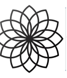 METSYMetal flower rings Wall Art(Diameter 42cm)/Décor for Corridor/Wall Decoration/Offices/Hallway, Made of Metal, Finely Crafted with Laser Cutting, Powder Coated