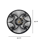 METSY Metal Stylish Round Wall Hanging Clock | Metal Wall Art | Clock for Home | Living Room | Bedroom (45.5Hx40.5W Centimeter)