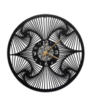 METSY Metal Stylish Round Wall Hanging Clock | Metal Wall Art | Clock for Home | Living Room | Bedroom (45.5Hx40.5W Centimeter)