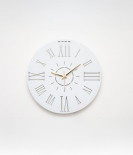 METSY Metal Laser Cut Numerical Analogue Art WallClock White for Home and Office | Metal Wall Art | Wall Decor Items (Analogue Round Wall Clock)