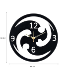 METSY Metal Laser Cut Numerical Analogue Art Wall Hanging Clock Black & White for Home and Office | Metal Wall Art | Wall Decor Items (Analogue Wheel Art Round Wall Clock)
