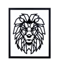 Metsy Stunning Wall Decor, Graphical Lion Face Art Black - Perfect for Living Room, Kid's Room, Bedroom, Hallway | Metal Wall Art | Wall Decor Items With Attractive Looks