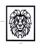 Metsy Stunning Wall Decor, Graphical Lion Face Art Black - Perfect for Living Room, Kid's Room, Bedroom, Hallway | Metal Wall Art | Wall Decor Items With Attractive Looks