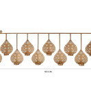 METSY Stylish Metal Cutting Edge Candle Light Holder Leaf in Rectangular Shape | Metal Art | Home Decor Items (Golden Triangular) (Golden Rectangular)